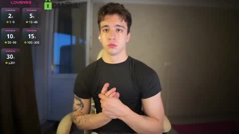 Snapshot of adampolerno chatting on July 10, 2026, 11:40 pm Hi Im Adam Glad to see u here 3 And its my first day online show from July 10, 2026, 11:40 pm