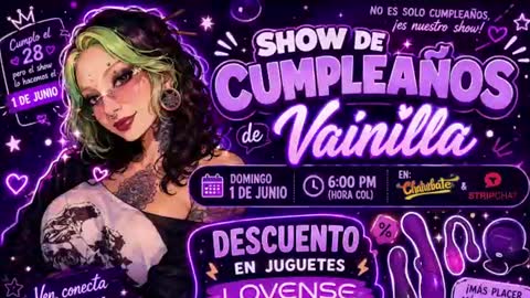 Vainilla Independent model online show from June 11, 2026, 2:53 am