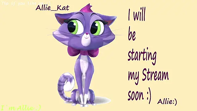 Snapshot of Allie_Kat chatting on July 11, 2026, 2:09 pm Allie Kat online show from July 11, 2026, 2:09 pm