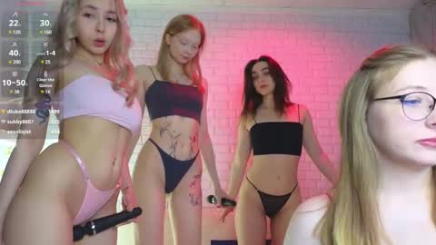 Snapshot of _ramune_ chatting on February 24, 2025, 5:43 am Merlizz Eva Jane Mila Nicole  left to right  online show from February 24, 2025, 5:43 am