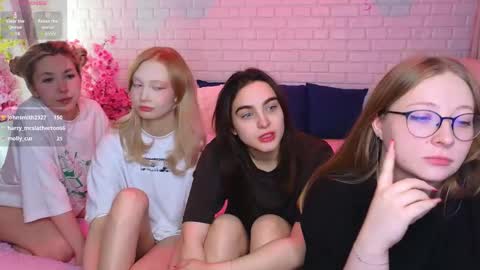 Snapshot of _ramune_ chatting on March 10, 2025, 11:49 pm Merlizz Eva Jane Mila Nicole  left to right  online show from March 10, 2025, 11:49 pm
