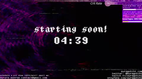 Snapshot of auragotchi chatting on February 23, 2025, 5:01 am Aurora Aura online show from February 23, 2025, 5:01 am