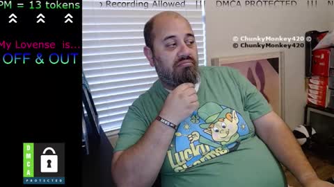 Snapshot of chunkymonkey420 chatting on March 10, 2025, 12:51 am Spencer Smokey Bear online show from March 10, 2025, 12:51 am