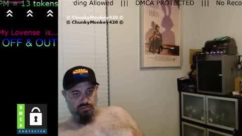 Snapshot of chunkymonkey420 chatting on March 25, 2026, 5:02 am Spencer Smokey Bear online show from March 25, 2026, 5:02 am