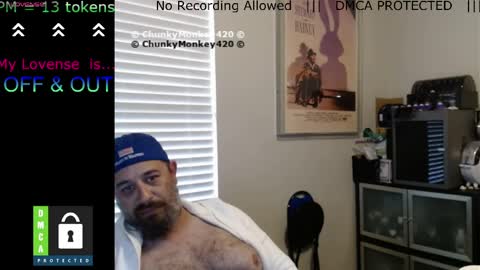 Snapshot of chunkymonkey420 chatting on April 3, 2026, 9:46 pm Spencer Smokey Bear online show from April 3, 2026, 9:46 pm