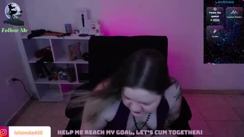 Snapshot of destroyall420 chatting on February 9, 2025, 8:02 pm Lola Bdsm and fries online show from February 9, 2025, 8:02 pm