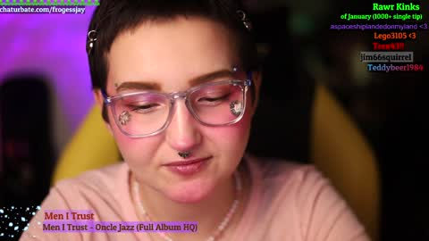 Snapshot of frogessjay chatting on January 12, 2025, 7:21 pm Jaywise Frogfoot online show from January 12, 2025, 7:21 pm