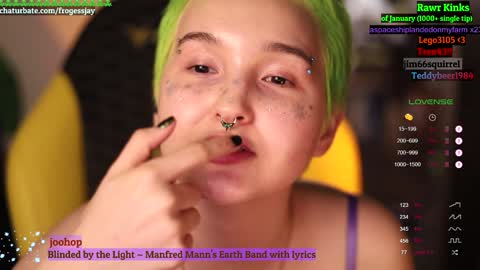 Snapshot of frogessjay chatting on January 21, 2025, 11:02 pm Jaywise Frogfoot online show from January 21, 2025, 11:02 pm