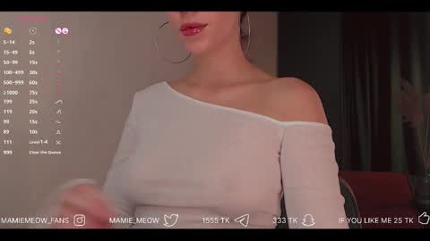 Snapshot of mamiemeow chatting on September 23, 2025, 2:09 pm Your Miss Alice online show from September 23, 2025, 2:09 pm