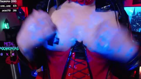 Snapshot of metalpocahotass chatting on January 1, 2025, 6:15 am MetalPocahotass online show from January 1, 2025, 6:15 am