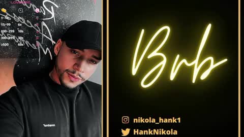 Snapshot of nikolahank1 chatting on May 14, 2026, 7:04 am Nikola Hank online show from May 14, 2026, 7:04 am