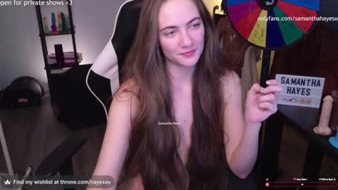 Snapshot of samanthahayesxoxo chatting on January 18, 2025, 10:39 am The Real Samantha Hayes haha online show from January 18, 2025, 10:39 am