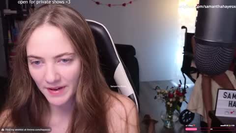 Snapshot of samanthahayesxoxo chatting on January 30, 2025, 4:37 am The Real Samantha Hayes haha online show from January 30, 2025, 4:37 am