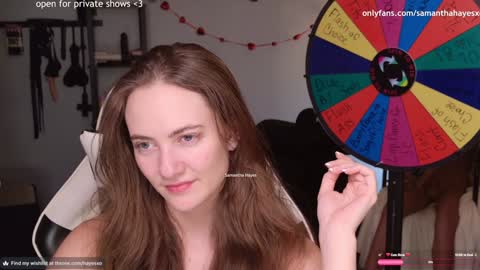 Snapshot of samanthahayesxoxo chatting on February 1, 2025, 6:21 am The Real Samantha Hayes haha online show from February 1, 2025, 6:21 am