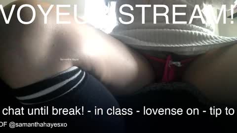 Snapshot of samanthahayesxoxo chatting on December 5, 2025, 7:32 pm The Real Samantha Hayes haha online show from December 5, 2025, 7:32 pm