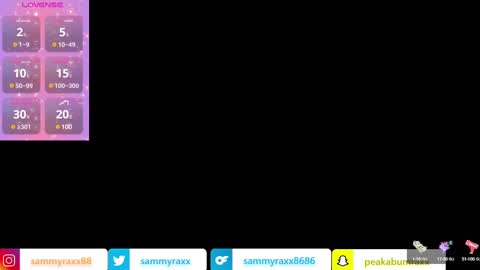 Sammy Raxx online show from December 20, 2024, 8:01 pm