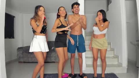 black hair GIORGIA --  redhair RILEY -brown hair APRIL online show from March 8, 2025, 8:55 am