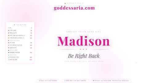 sissymaddieee online show from March 8, 2026, 12:31 pm