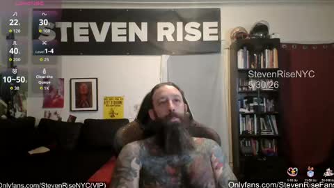 Snapshot of stevenrisenyc chatting on May 31, 2026, 10:55 am StevenRiseNYC online show from May 31, 2026, 10:55 am