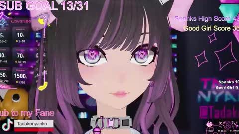 Snapshot of tadakonyanko chatting on March 14, 2026, 8:14 pm Tadako Nyanko online show from March 14, 2026, 8:14 pm