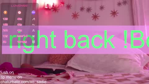 Snapshot of xo_sadie chatting on February 19, 2026, 8:21 am Xo Sadie online show from February 19, 2026, 8:21 am