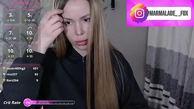 Marmalade Fox online show from April 12, 2026, 5:29 pm