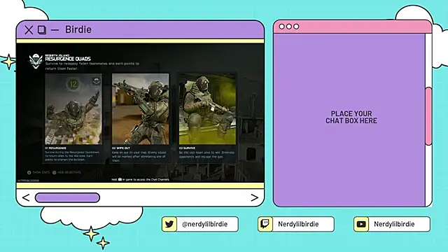 Snapshot of Nerdylilbirdie chatting on January 9, 2026, 7:33 am Nerdylilbirdie online show from January 9, 2026, 7:33 am
