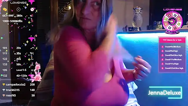 Snapshot of JennaDeluxe chatting on May 4, 2026, 5:53 pm JennaDeluxe online show from May 4, 2026, 5:53 pm