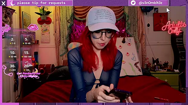 Snapshot of v3n0mb1t3z chatting on May 14, 2026, 7:04 am v3n0mb1t3z online show from May 14, 2026, 7:04 am