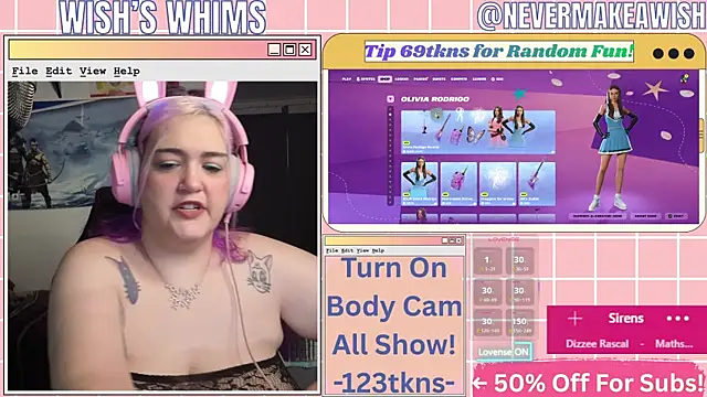 Snapshot of nevermakeawish chatting on June 26, 2026, 8:08 am nevermakeawish online show from June 26, 2026, 8:08 am