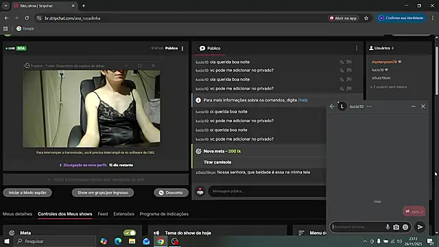 ana rosadinha online show from November 27, 2025, 2:13 am