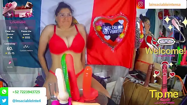 LaInsaciableIntensa online show from February 15, 2025, 1:10 am