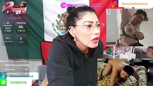 LaInsaciableIntensa online show from March 16, 2025, 8:32 pm