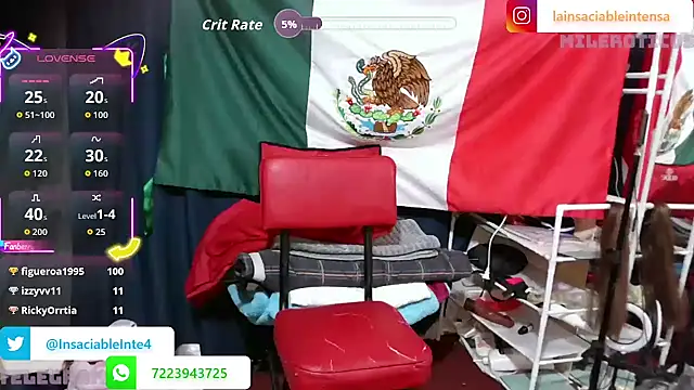 LaInsaciableIntensa online show from September 10, 2025, 2:55 am