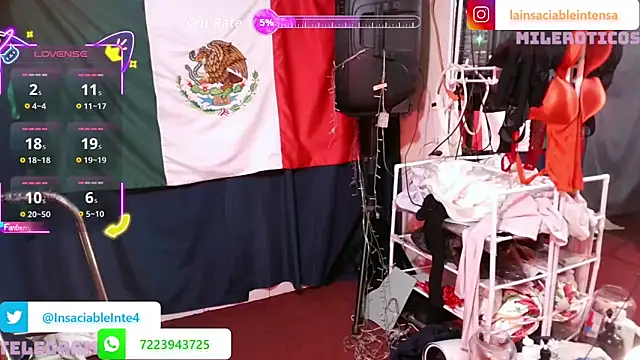 Snapshot of LaInsaciableIntensa chatting on February 14, 2026, 2:19 am LaInsaciableIntensa online show from February 14, 2026, 2:19 am