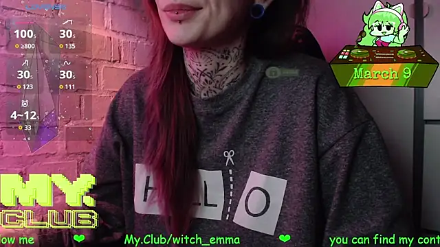 Snapshot of Witch_Emma chatting on March 9, 2026, 7:56 am Witch Emma online show from March 9, 2026, 7:56 am
