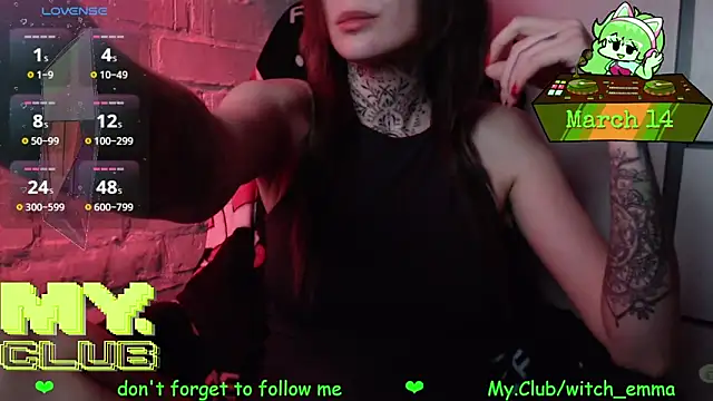Snapshot of Witch_Emma chatting on March 14, 2026, 8:36 pm Witch Emma online show from March 14, 2026, 8:36 pm