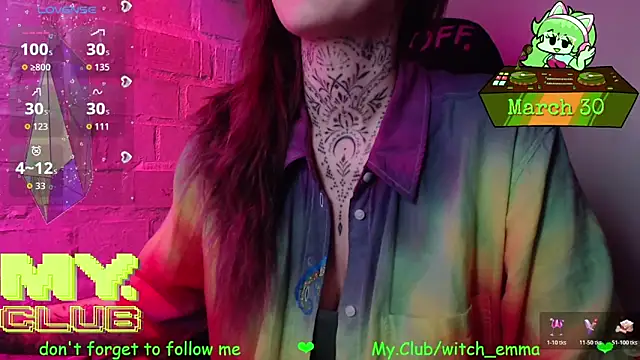Snapshot of Witch_Emma chatting on March 30, 2026, 6:47 am Witch Emma online show from March 30, 2026, 6:47 am
