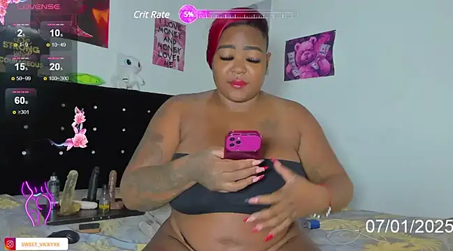 SWEETVICKY XX online show from January 7, 2025, 3:12 pm